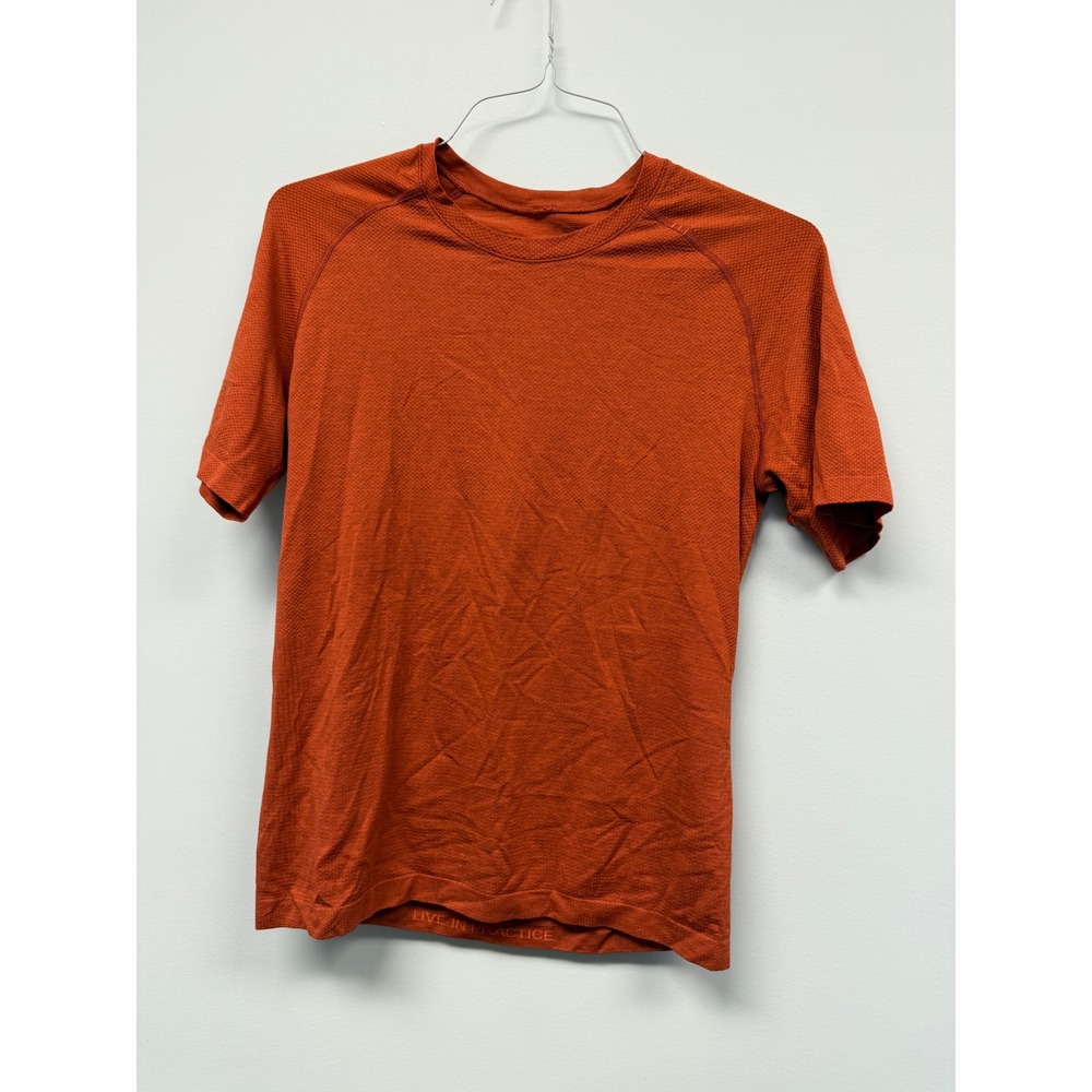 Lululemon Metal Vent Tech Short Sleeve Shirt Burnt Orange Mens Small S